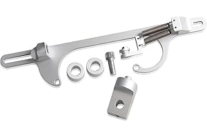 YIUIY 4150 4160 Series Throttle Body Cable Bracket Billet Aluminum Anodized Throttle Cable Bracket Adjustable (Silver)