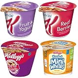 Kellogg's Breakfast Cereal in a Cup, Assortment Pack, Bulk Size (Pack of 24 Cups)