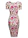 TAM WARE Women's Sweetheart Short Sleeve Midi Dress TWCWD053-BEIGE-US M