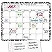 Dry Erase Calendar Magnetic Whiteboard for Refrigerator: 3 Fine Tip Dry Erase Markers and Eraser: Magnetic for Refrigerator: Back To School Organizer: Magnetic Calendar for Office