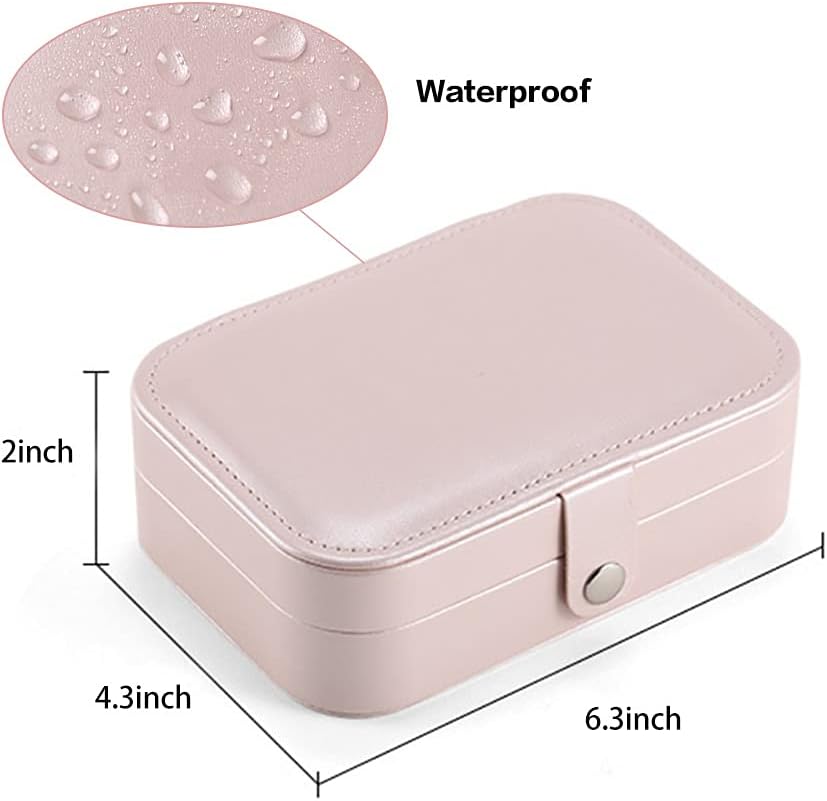 Jewelry Organizer Cases PU Leather Travel Portable Jewelry Storage Box for Necklace Earrings Rings Bracelet 6.3x4.3x2'': Home Improvement