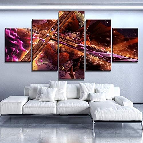 haochenli188 5 Piece HD Print One Piece Anime Poster image Painting Canvas Wall Art Picture Home Decoration Living Room Canvas Painting-No frame
