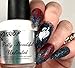 ECBASKET Press On Nails Black Glitter Witch Stiletto Fake Nails 24pcs for Halloween Costume Nail Decorations Acrylic Halloween Teeth Almond Nails Pointed Nail Tips