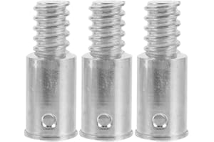 Broom Handle Threaded End: Metal Pole Adapter Replacement - Extension Pole Attachments for Push Broom, Mops & Cleaning Brushe