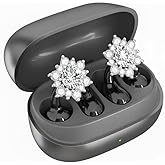 xzqioue Clip On Earbuds Jewelry, Open Ear Headphones Wireless Bluetooth Earring Clip-On Headphones, Comfortable Fit Ears Cuff Headphones for Women, Jewelry Earring Earbuds for Work, Run & Sleep