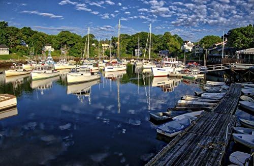 Dawn - Perkins Cove Lobster Boats and Yachts - Maine Photograph