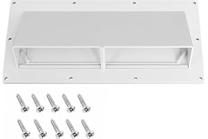 Wadoy RV Range Hood Vent Cover, RV Stove Vent Cover/RV Exhaust Vent Cover, White (Include 10 Pcs Screws)