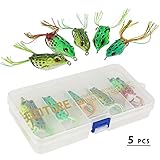 YOGAYET Soft Frogs Topwater Fishing Lures Crankbait Hooks Bass Bait Tackle
