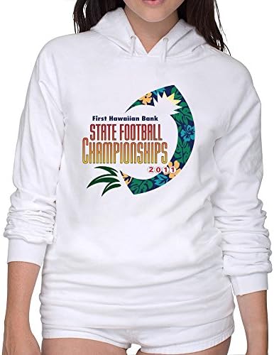 Tjame Women's Champion 2011 Logo Hawaii Rainbow Warriors Hoodies White