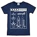Hank Player U.S.A. NASA Endeavour Blueprint Men's T-Shirt (L, Heather Navy)