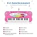 aPerfectLife Child Keyboard, 32 Keys Multifunction Electronic Kids Piano Keyboard Musial Instrument for Kids with Microphone (Pink)