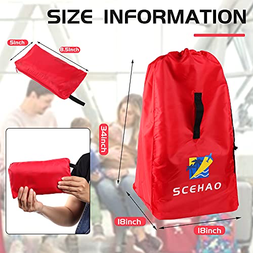 SCEHAO Car Seat Travel Bag for Airplane,Car Seat Bags for Air Travel,Suitable for Booster Seats