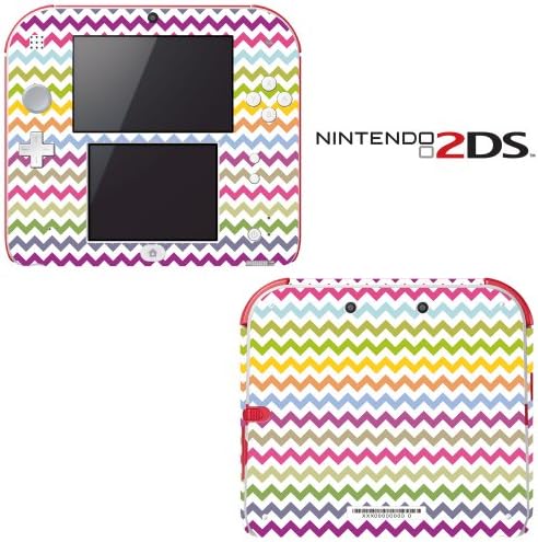 Chevron Rainbow Color Pattern Decorative Video Game Decal Cover Skin Protector for Nintendo 2Ds