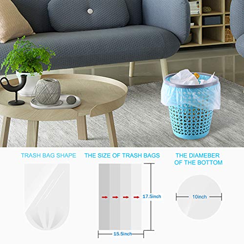 Small Trash Bags 10 Liter,OKKEAI 3 Gallon Biodegradable Garbage Bags Rainbow Bathroom Trash Can