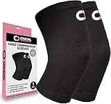 Knee Brace Compression Sleeve (1 Pair) - Best Knee Support Braces for Meniscus Tear