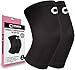 Crucial Compression Knee Sleeve (1 Pair) - Best Knee Braces for Knee Pain for Men & Women - Non-Slip Knee Support for Running, Weightlifting, Basketball, Gym, Workout, Sports