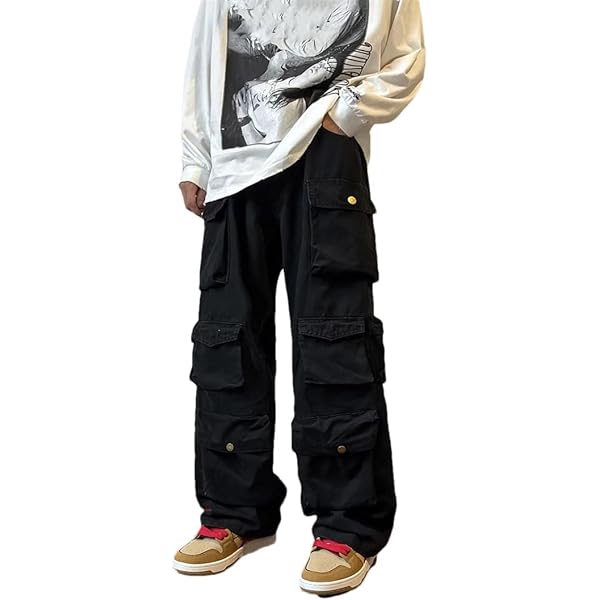完売品 MOD WAVE MOVEMENT Pocket Cargo pants Hip-Hop Cargo Pants Multi-Pockets Tooling Pant Harajuku Men's