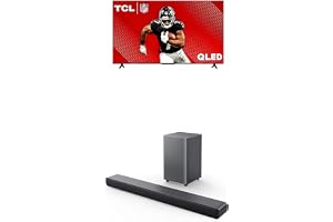 TCL 55-Inch Class Q65 QLED 4K Smart TV with Fire TV (55Q651F, 2024 Model) S55H S Class 2.1 Channel Sound Bar with Dolby Atmos