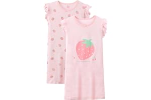 BANGSAUR Girls' Dresses, Cotton Summer Night Sleep Dress, 3-12 Years