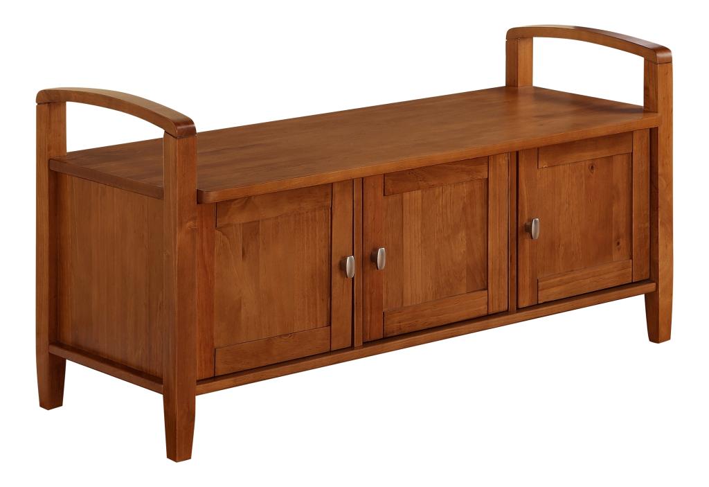 Amazon.com: Simpli Home Warm Shaker Entryway Storage Bench ...