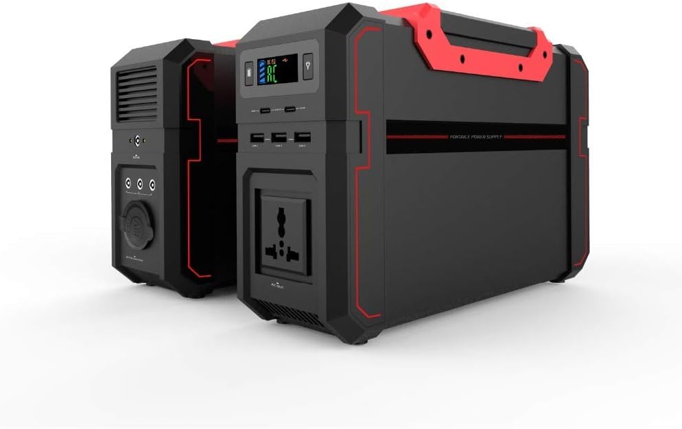 STHfficial 220V 110V Solar Power Generator Portable Power Station 120000mah Lithium Battery Supply With AC DC QC3.0 USB Ports,22VUKPLUG