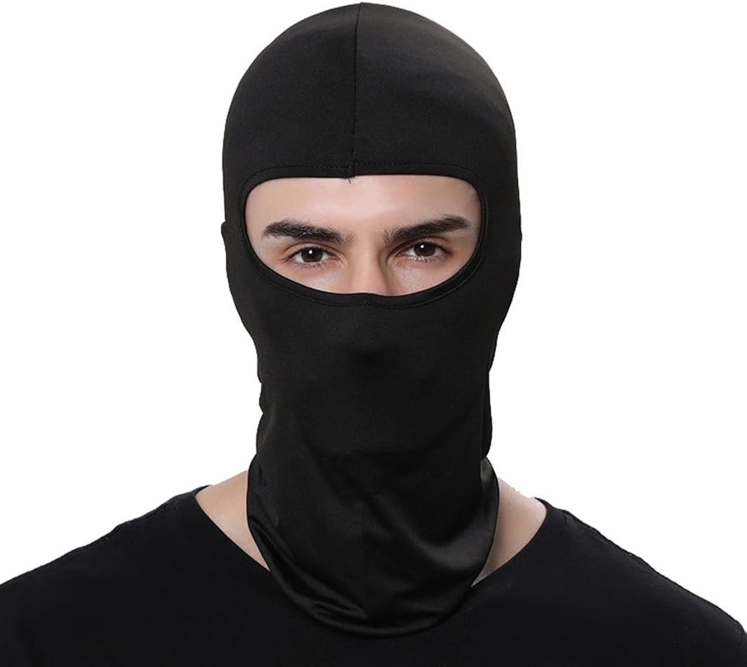 Women Men Thermal Swat Ski Winter Balaclava Hood Stopper Face Mask for Skullies Beanies Outdoor Sports Windproof Hat (Black) at  Men’s Clothing store