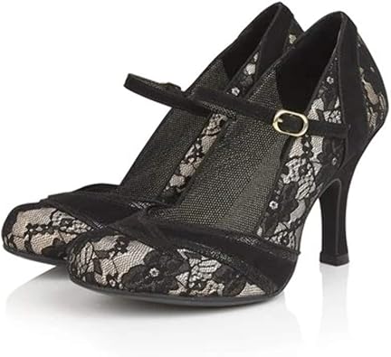 black lace pumps womens shoes