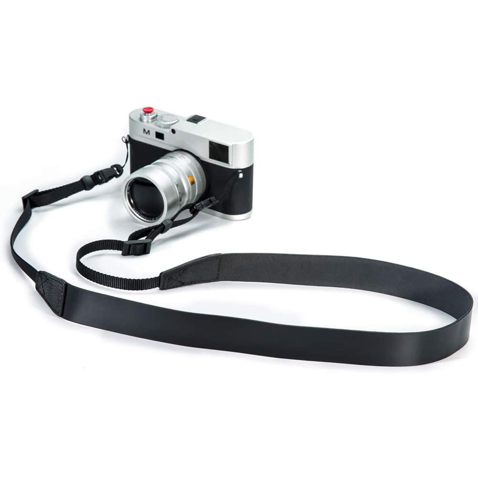 CANPIS Genuine Leather Camera Strap, Adjustable Camera Shoulder Neck Strap for Nikon Canon Sony Leica Olympus DSLR Camera (Black)