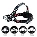 Chnano LED Headlamp Headlight Waterproof Flashlight Torch 3 CREE XM-L2 T6 LED 5000 Lumen Bright with Rechargeable Batteries and Wall Charger for Hiking Camping Riding Fishing Hunting Emergency Use