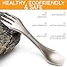 OutSmart Gear 3 in 1 Ultralight Titanium Spork | Portable and Reusable Multi Tool for Backpacking and Camping | Feed Your Face, Leave No Trace