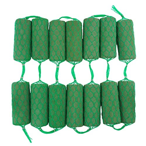 Prashent 9.2FT 14 Piece Floral Wet Foam Garland for Fresh Flowers, Floral Craft Wet Foam for Home Garden Wedding Decoration, Arch Door Tabletop Flower Arrangement DIY Material