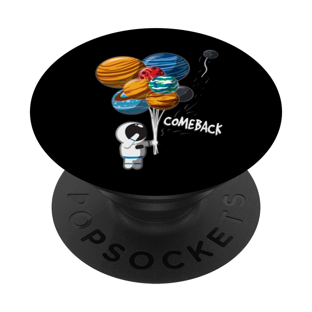 Astronaut Balloon Planets Pluto Outer Space Traveler PopSockets Swappable PopGrip