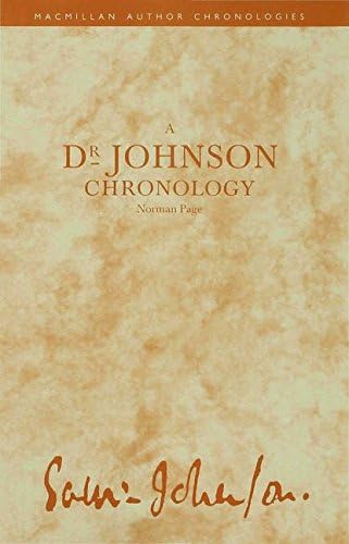 A Dr Johnson Chronology (Author Chronologies Series)