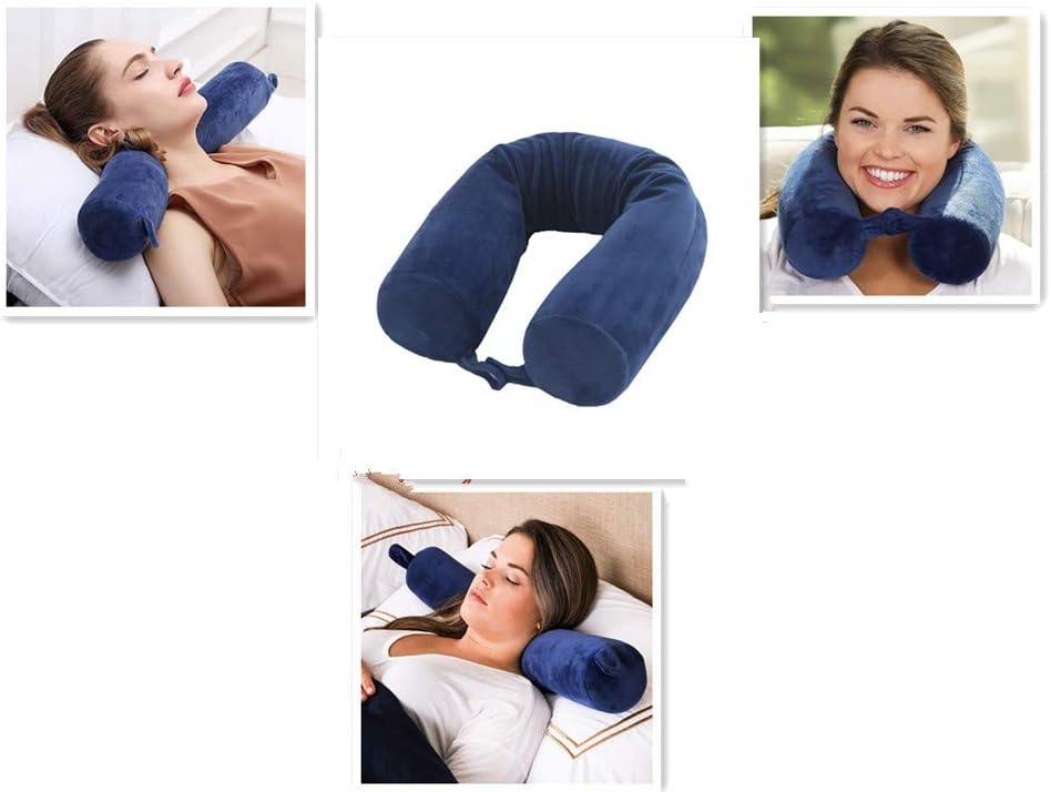 Bendable & Flexible Cylindrical Pillow For Traveling on Airplane Chin