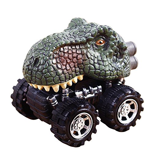 Wffo Pull Back Dinosaur Cars, Dinosaur Model Mini Toy Car Creative Gifts for Children's Day 3-12 Year Old Boys Girls (C)