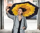 EEZ-Y Reverse Inverted Windproof Umbrella - Upside Down Umbrellas with C-Shaped Handle for Women and Men - Double Layer Inside Out Folding Umbrella