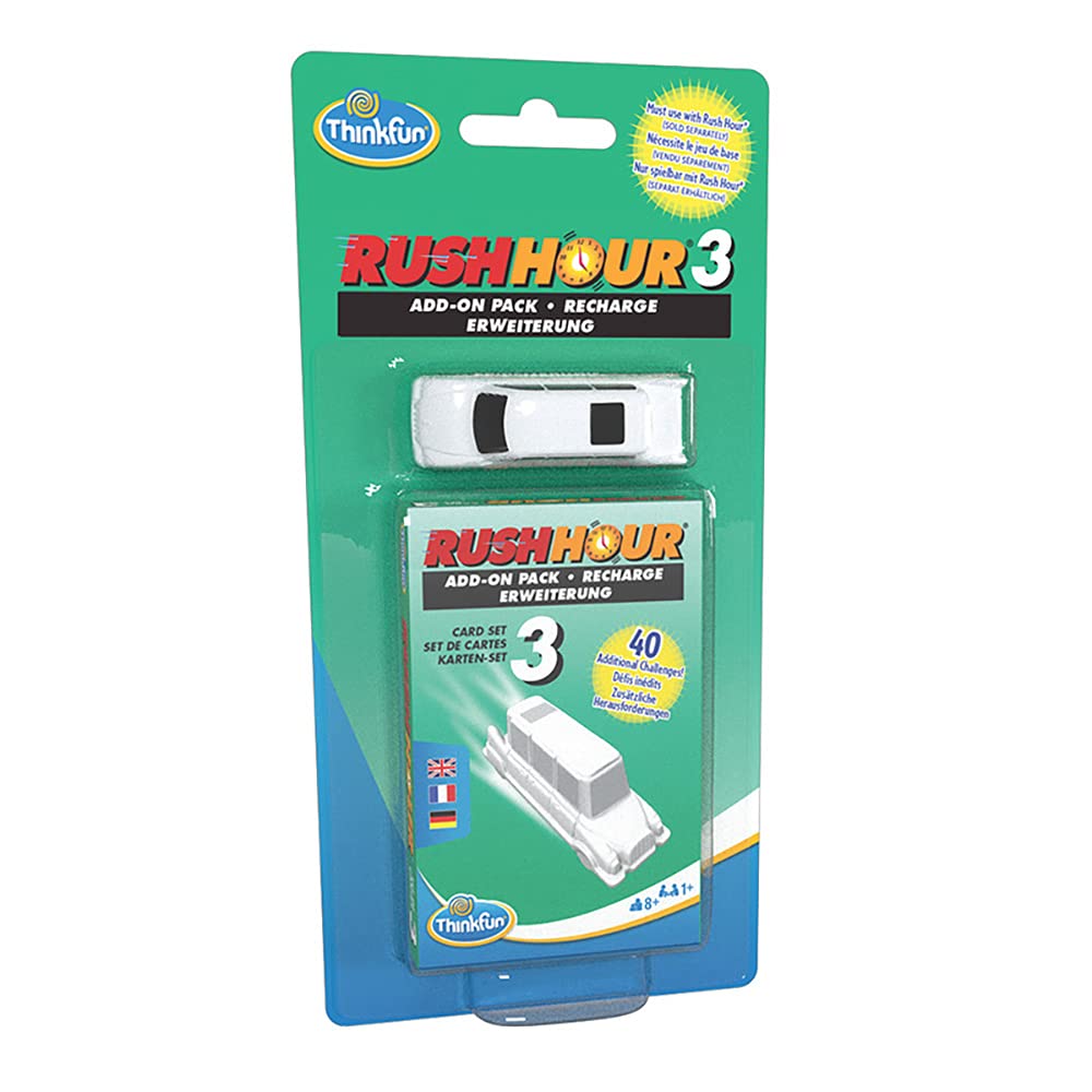 ThinkFun - 76452 - Rush Hour 3 - Expansion Set for the Original Rush Hour. Add-on for Even More Fun for Boys and Girls from 8 Years
