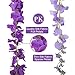 Veryhome 6pcs Artificial Silk Wisteria Vine Rattan Garland Fake Wisteria Hanging Flowers Purple Wedding Party Home Garden Outdoor Ceremony Floral Decor,3.18 Feet (Purpule-2)