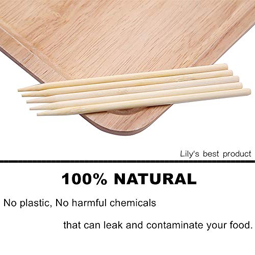image for HOPELF 5.5 inch Sturdy Bamboo Skewers Sticks for Caramel Candy Apple,C