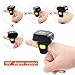 Bluetooth Wireless Ring Barcode Scanner, Symcode 1D Compatible with Bluetooth Function & 2.4GHz Wireless & Wired Connection, Portable Wearable Mini Finger Bar Code Reader
