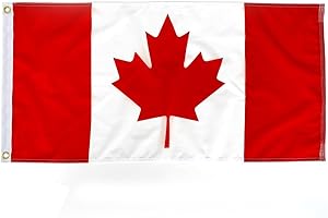 Heritage - Canadian Flag - Durapoly - Made In Canada - Tape Header with Grommets (54" x 27")