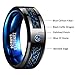 NUNCAD 6mm/8mm Tungsten Carbide Ring for Men Women Black Celtic Dragon and Blue Carbon Fiber Inlay Wedding Band Size 7-17