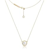 AICase 18K Gold Plated Pendant Necklace for Women,Shell Ivory Mother Of Pearl Fashion Dainty Jewelry,Anniversary Birthday Gifts for Women/MoM/Sister/Friends/Her/Wife/Grandma/Coworker