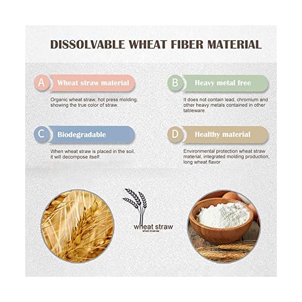 Besylo Tableware Dinner Sets, Dinner Plate, Dinnerware with Kids Plate Bowl Cup Spoon Fork, Cartoon Small Dinosaur, Healthy Wheat StrawTableware, Cartoon Tableware(Green)