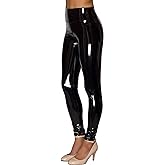 NewL Women Mirror Faux Patent Leather Leggings Wet Look Reflective Shiny Stretch Tighten Pants High Waist Slim