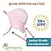 JAN & JUL Toddler Girls Breathable Sun Hat 50 UPF, Adjustable, Stay-on Tie, Foldable (M: 6-24m, Floppy Hat: Pink)