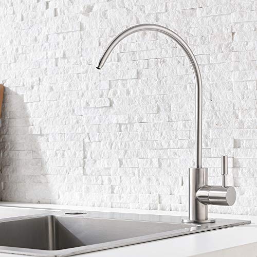 Ufaucet Modern Best Stainless Steel Brushed Nickel Kitchen Bar Sink Drinking Water Purifier Faucet, Commercial Water Filtration Faucet