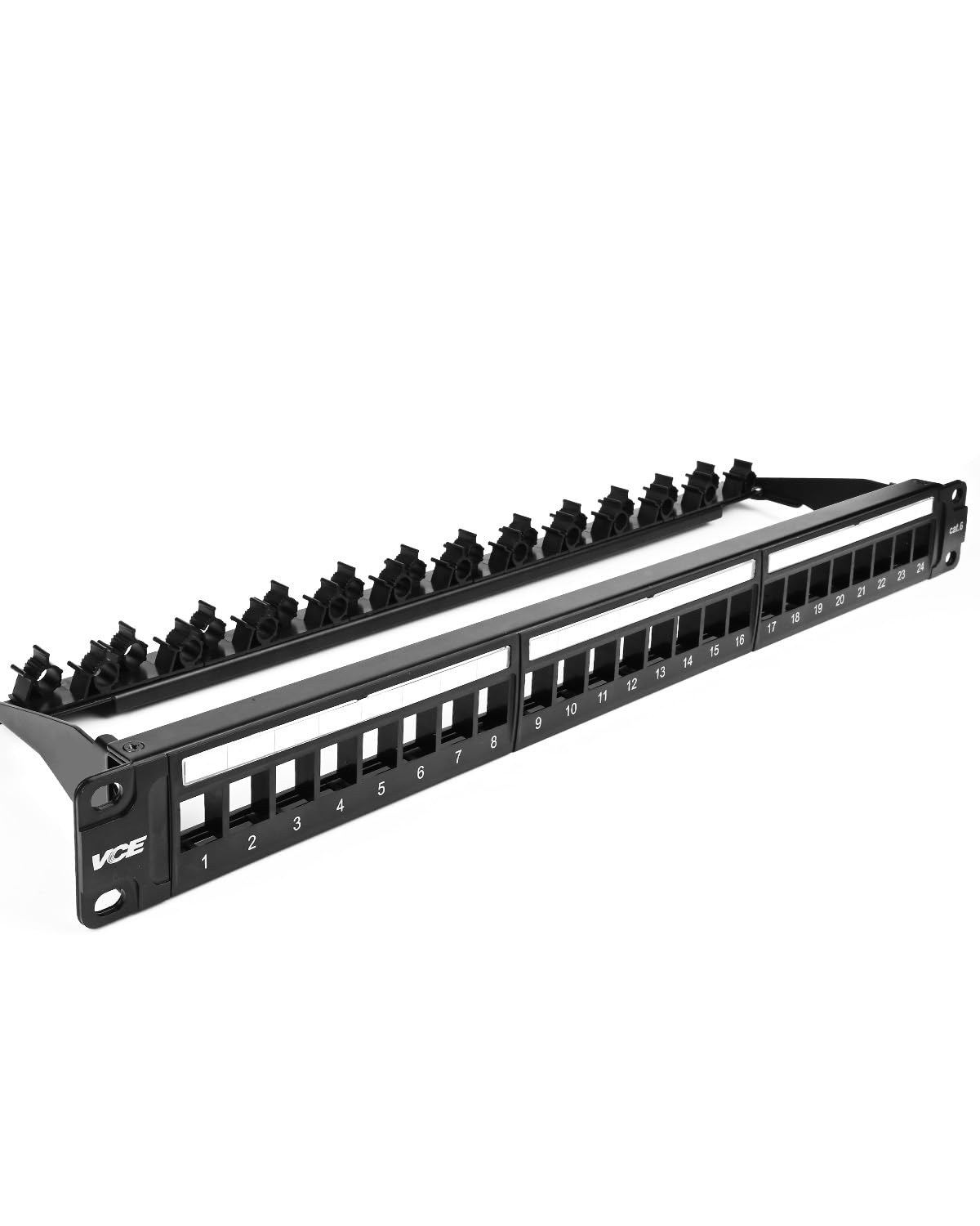 Photo 1 of VCE 24 Port Patch Panel, 1U Blank Cat6 Rackmount Panel for RJ45, HDMI, Coax, Speaker Keystones, 19 inch, 1 Pack