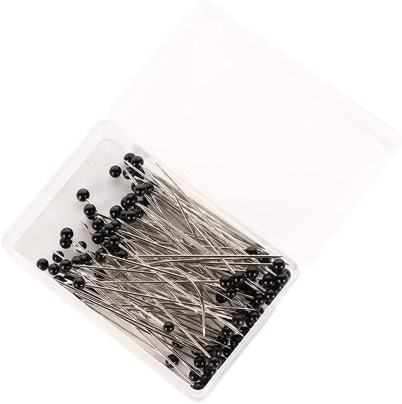 Photo 1 of 100 Pcs Black Sewing Pins with Plastic Pearl Head, Quilting Pins for Dressmaker, Sewing Straight Pin for Fabric, Jewelry DIY Craft Dressmaker Decoration