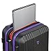 Olympia USA Apache II 21 Inch Expandable Rolling Carry On Lightweight Hardside Double 4 Wheel Spinner Luggage Suitcase with Locking System and Hidden Laptop Compartment, Black/Purple